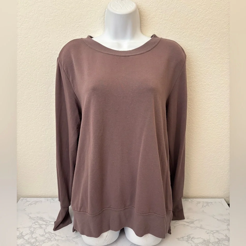 Mondetta Women's Midweight Long Sleeve Crewneck Sweatshirt Size M Blush​​ - Picture 2 of 5